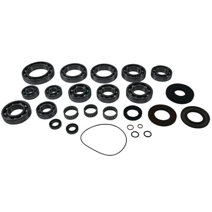 QuadBoss transaxle bearing kit for Polaris RZR RS1 and XP Turbo S models, showing the bearings and components.