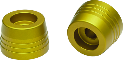 Kuryakyn Lodestar Handlebar Slider Gold for BMW R1200GS motorcycle, showing the gold handlebar protection part.