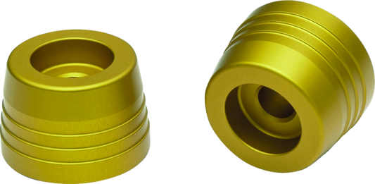 Kuryakyn Lodestar Handlebar Slider Gold for BMW R1200GS motorcycle, showing the gold handlebar protection part.