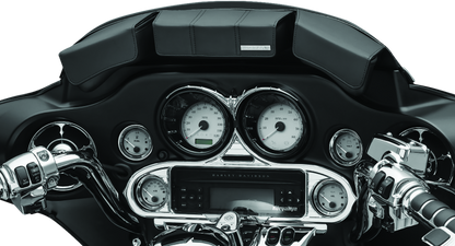Kuryakyn Batwing fairing pouch bag for Harley Davidson Electra Glide and Ultra Classic motorcycles, mounted on fairing.