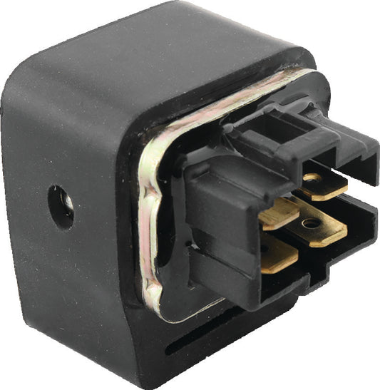 QuadBoss Polaris Predator and Scrambler starter solenoid and relay, black component with wiring for ATV ignition system