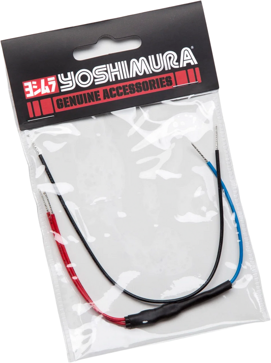 YOSHIMURA LED turn signals diode kit with universal brackets, showing sleek compact design and wiring for motorcycle lighting.