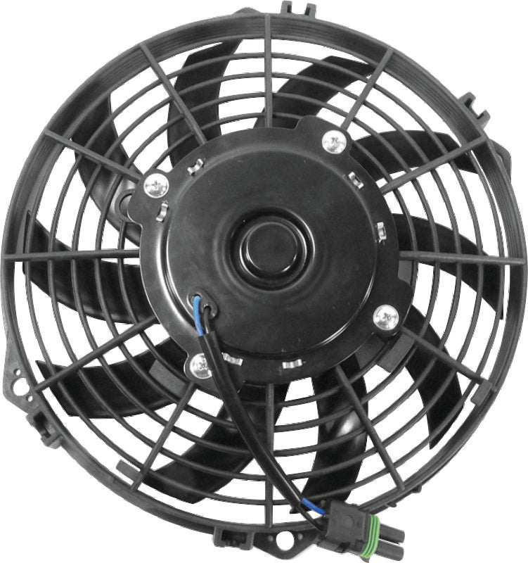 QuadBoss cooling fan assembly for Can-Am Outlander 650 ATV and UTV, part #495828, with fan blades and mounting components.