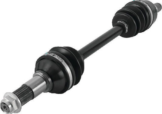 QuadBoss front left rugged axle for Yamaha YFM550 Grizzly 4x4 and YFM700K Kodiak, showing the durable metal construction.
