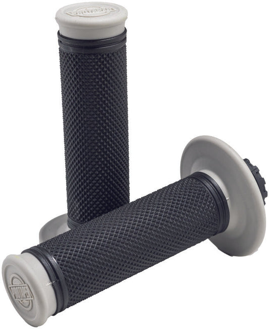 ProTaper Pro Series Clamp On Full Diamond Gray and Black motorcycle handlebar grip clamp by Bill's Exhausts.