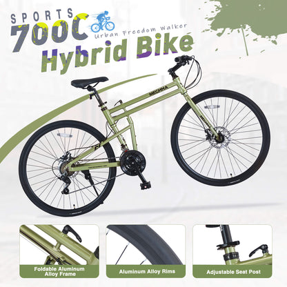 Hycline Meghna Fevo 700×32C bicycle tire mounted on a bike wheel, showcasing durable rubber and tread pattern.