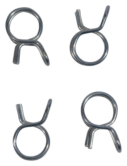 ALL BALLS Hose Clamps Refill Kit with 4 durable metal clamps for secure hose connections, ideal for plumbing and automotive use.