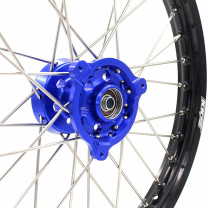 KKE 19 & 16 Spoked Kid's Wheels Rims Set for Kawasaki KX80 KX85 Blue - Howling Moto