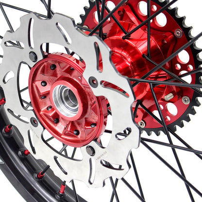 KKE 21 & 19 Cast Wheels for HONDA CR125R 96-97 CR250R 1996 CR500R 96-01 Black Spoke Disc - Howling Moto
