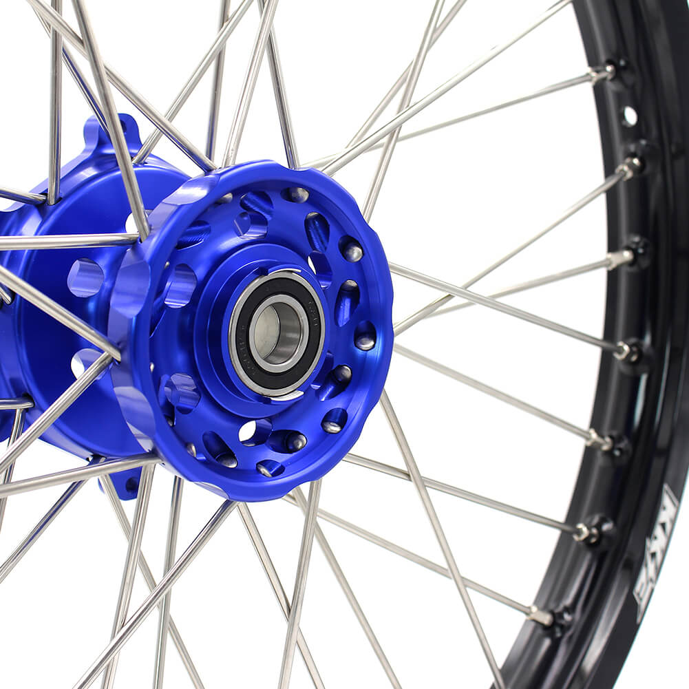 KKE 21 & 18 Enduro Wheels for YAMAHA WR250F 2017-2018 WR450F 2016-2018 Blue&Black  270mm Disc - Howling Moto