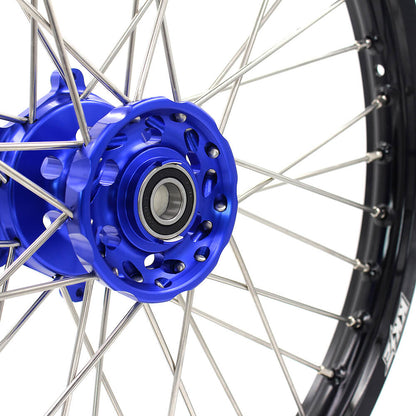 KKE 21 & 18 Enduro Wheels for YAMAHA WR250F 2017-2018 WR450F 2016-2018 Blue&Black  270mm Disc - Howling Moto