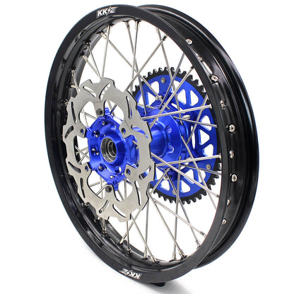 KKE 21 & 18 Enduro Wheels for YAMAHA WR250F 2001-2016 WR450F 2003-2015 Blue&Black 250mm Disc - Howling Moto