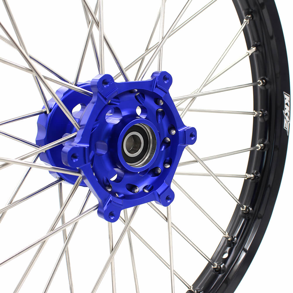 KKE 21 & 18 Enduro Wheels Rims Set for Yamaha WR250R 2008-2020 Blue&Black - Howling Moto