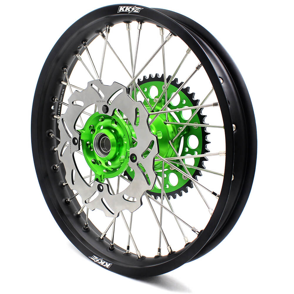 KKE 21/18 Enduro or 21/19 MX Wheels for Kawasaki KX125 KX250 2003-2005 Disc - Howling Moto