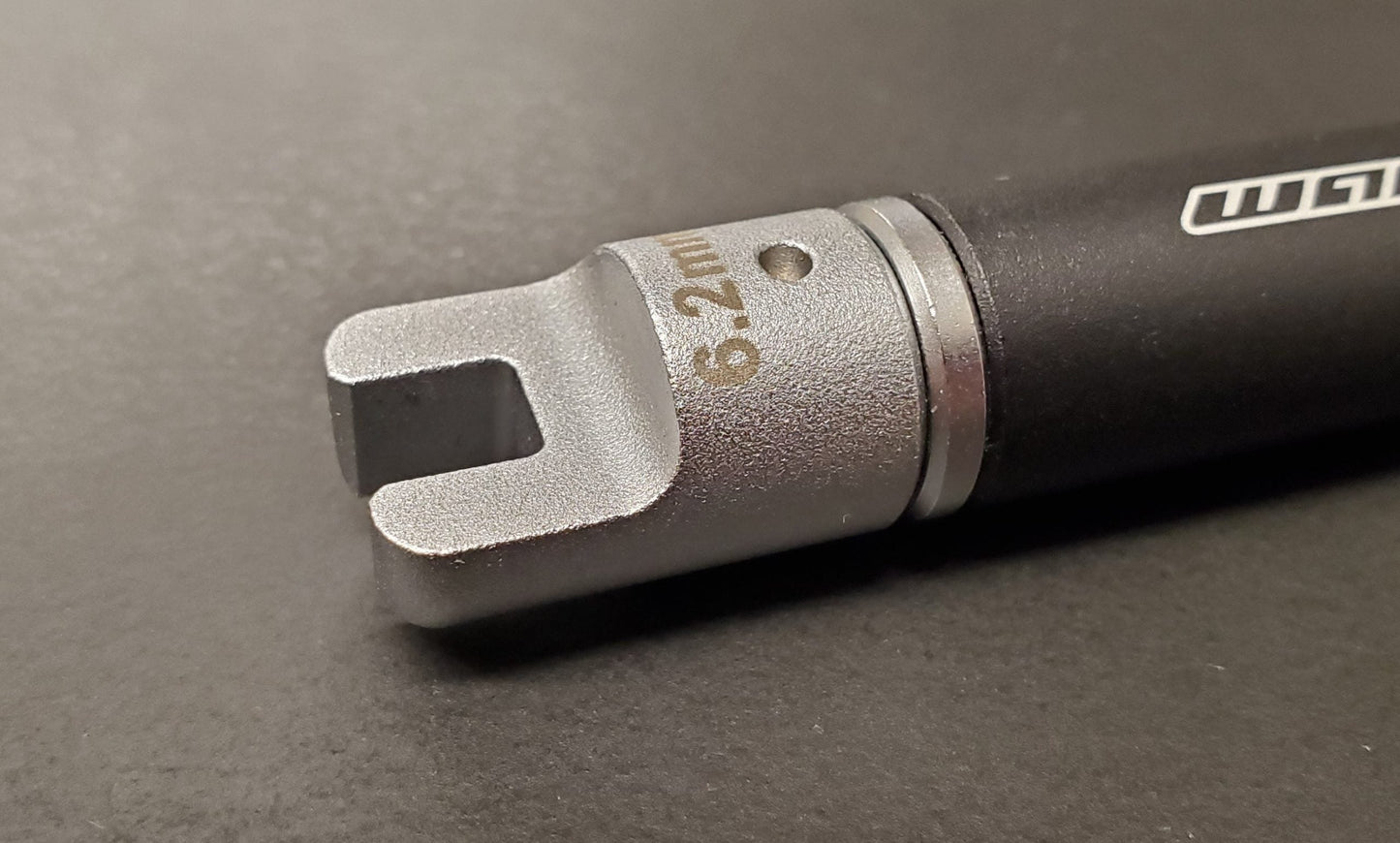 Warp9Racing spoke wrench tips, 6.2mm adjustable tool for bicycle wheel spokes, designed for precise tensioning and wheel maintenance.