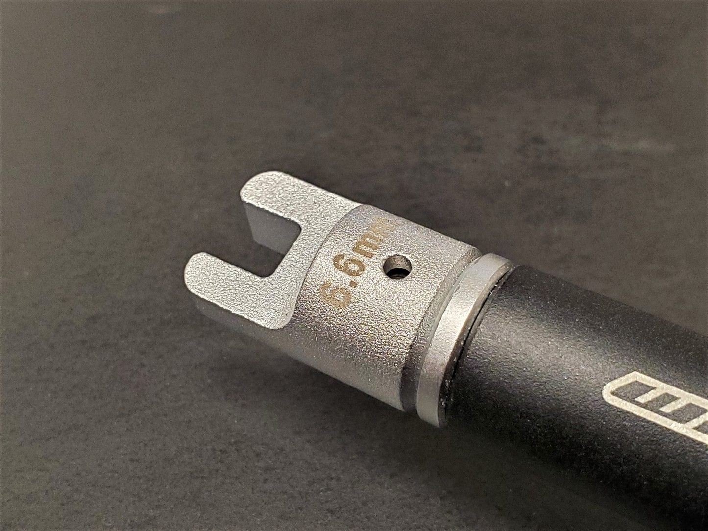 Warp9Racing spoke wrench tips, 6.6mm size, showing a close-up of the adjustable tool tip used for bicycle wheel spoke adjustments.