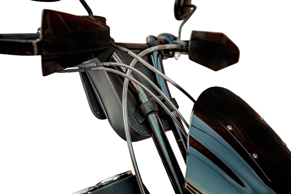 SADDLEMEN Handlebar Bag D144 by Bill's Exhausts, designed for motorcycle handlebars, featuring durable construction and secure attachment.