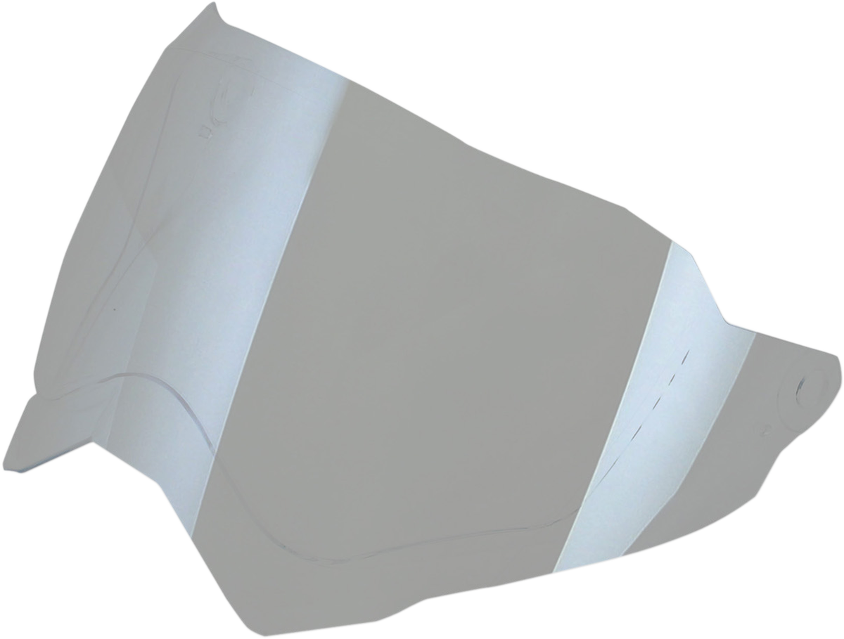 Silver mirror outer shield for AFX FX-41DS helmet, designed by Bill's Exhausts, featuring a reflective visor and durable construction.