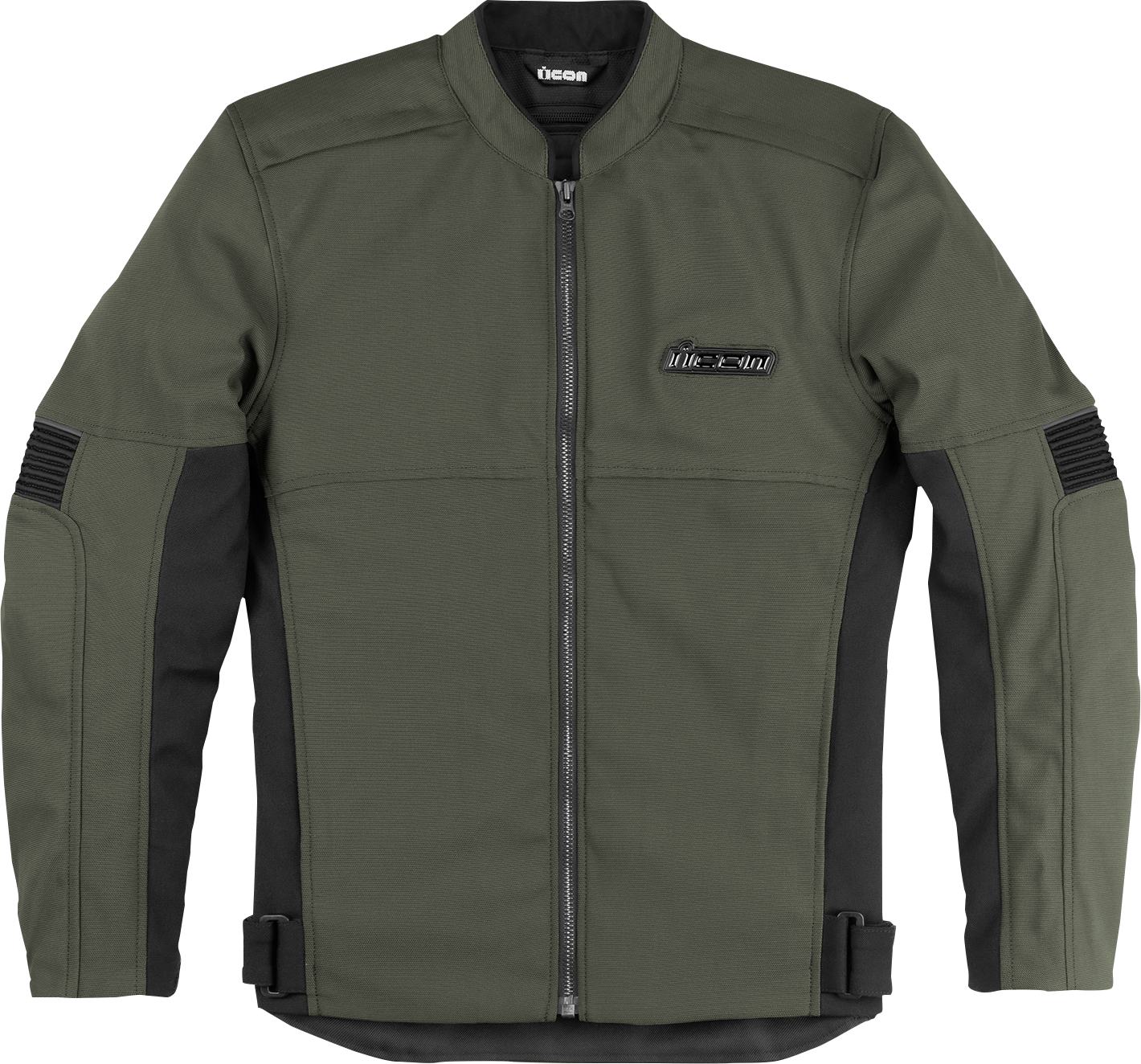 Bill's Exhausts ICON Slabtown Jacket in green, small size, showcasing the stylish, casual jacket with front zipper and collar.