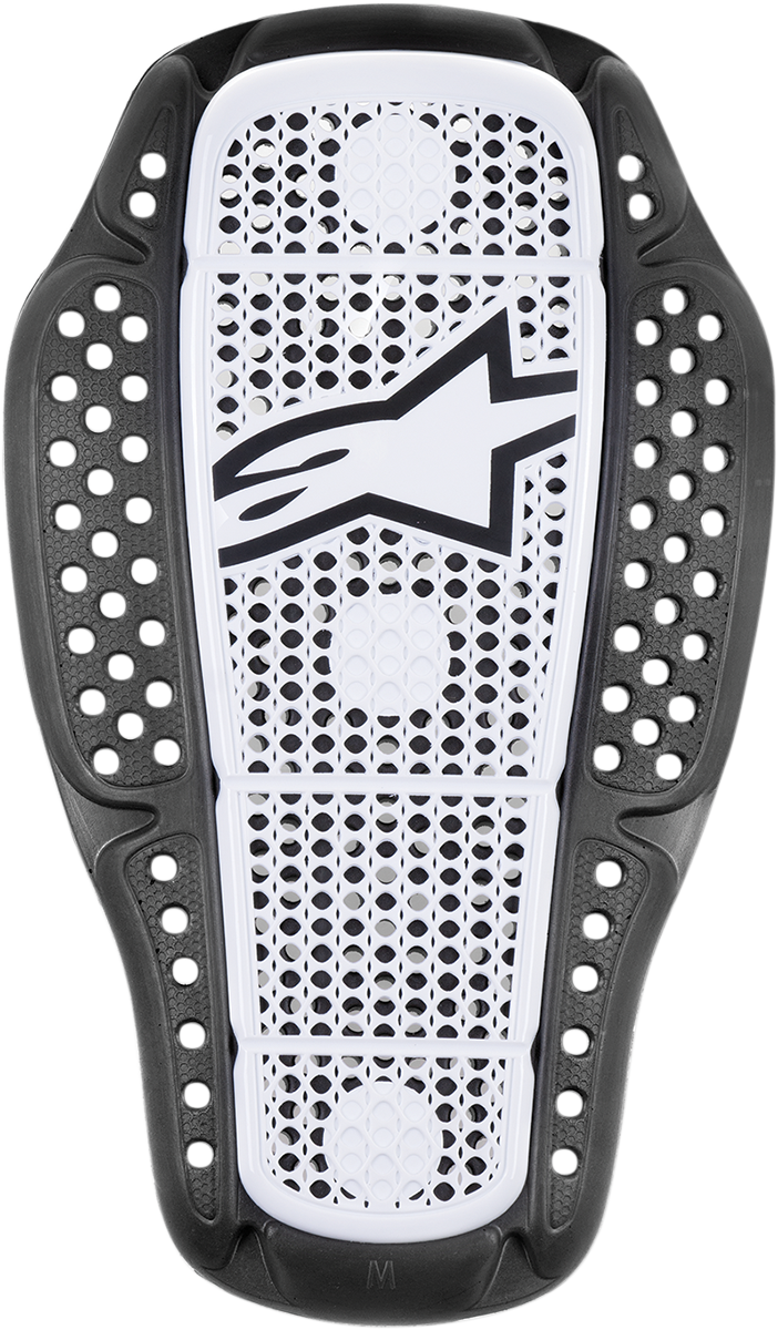 Alpinestars Nucleon KR-1i back protector in small size, padded protective gear for motorcycle safety, shown in black with branding.
