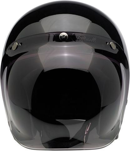 BILTWELL Bonanza helmet in gloss black, medium size, with smooth finish and classic motorcycle helmet design.