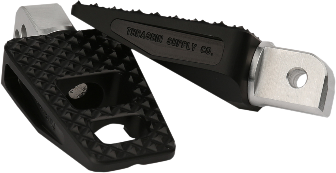 THRASHIN SUPPLY CO. Rear P-54 Foot Pegs for Softail - Black, Part TSC-2027-1