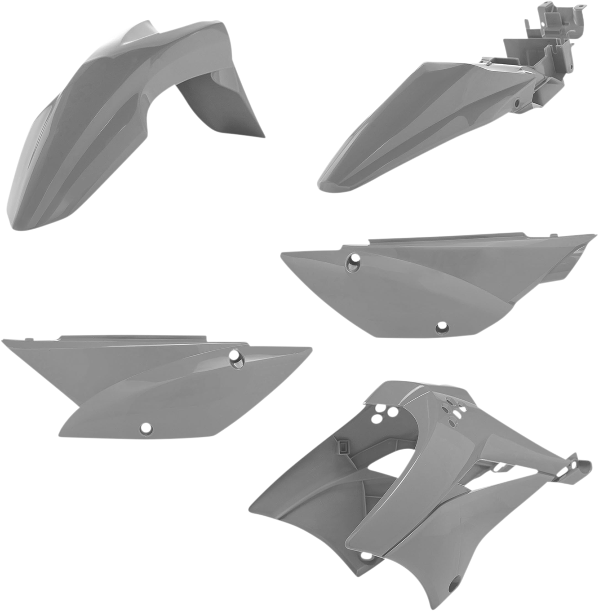 Gray Acerbis standard replacement body kit for motorcycles, featuring a durable body component with Bill's Exhausts branding.