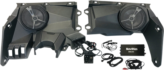Bill's Exhausts NAVATLAS Audio Kit Zone 2 speakers, featuring sleek design and high-quality audio components.