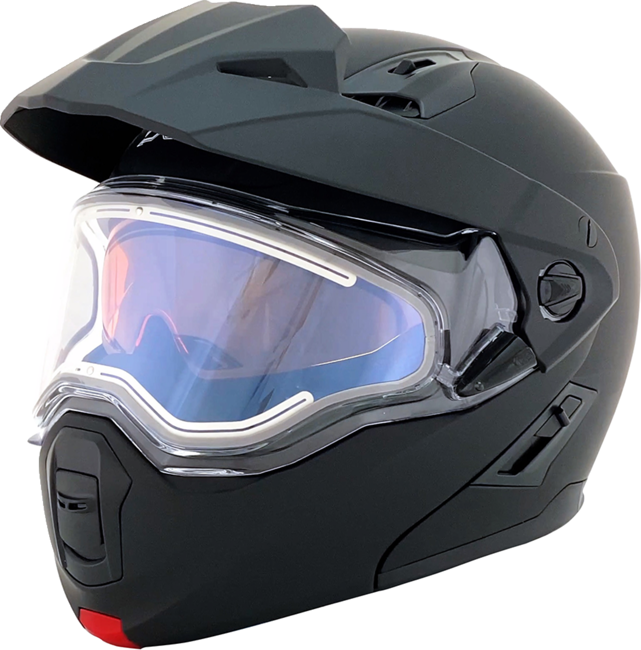 Bill's Exhausts AFX FX-111DS snow helmet in matte black, electric style, 2XL size with ventilation and safety features.