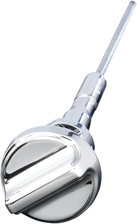Bill's Exhausts SHOW CHROME Oil Dipstick for XVS950 VSTAR engine, chrome finish with detailed markings for accurate oil level check.