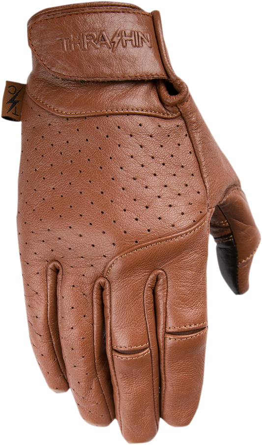 Brown Siege Leather Gloves by THRASHIN SUPPLY CO. in XL size, featuring durable leather construction and reinforced design.