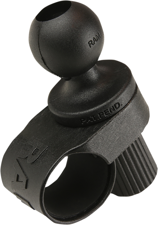 RAM MOUNTS Tough-Strap Handlebar Ball Base for engine mounts, compatible with Bill's Exhausts products, in black with strap attachment