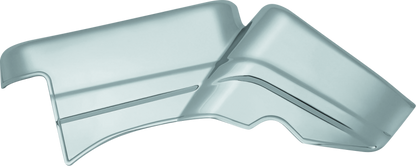 Kuryakyn chrome cylinder base cover for Indian Motorcycle models, showcasing shiny, detailed motorcycle engine protection.