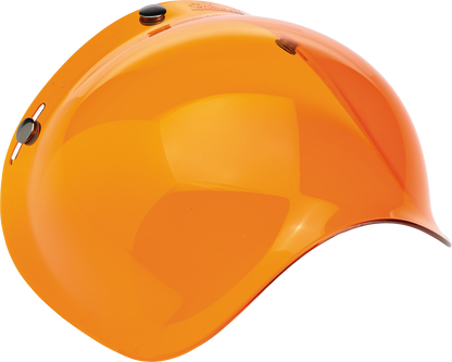 BILTWELL Bubble Shield Amber helmet part for 2001-104 helmets, featuring clear amber-colored shield attached to a motorcycle helmet.