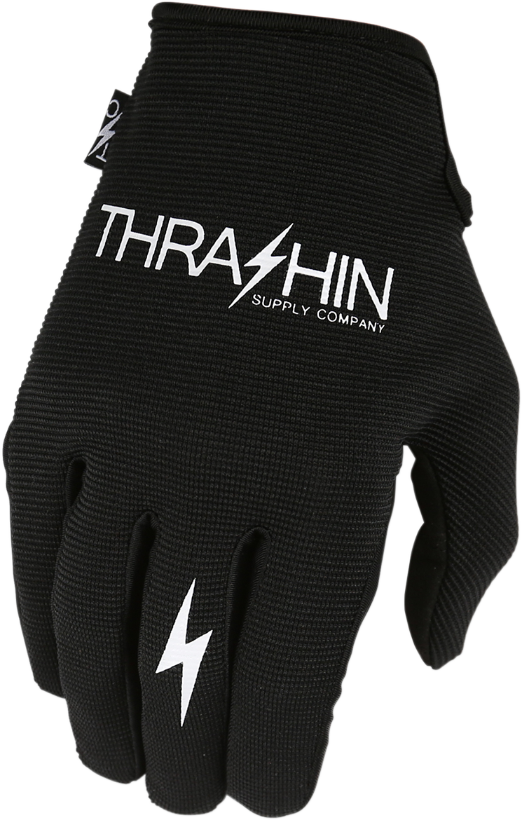 Black THRASHIN SUPPLY CO. Stealth Gloves in 2XL size, featuring a sleek design and durable material for versatile use.