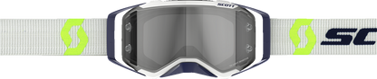 Scott Prospect Light Sensitive Goggles in gray and yellow, designed for engine work, featuring a secure fit and adjustable straps.