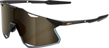 100% Hypercraft Sunglasses - Matte Black - Gold Mirror Lens 60000-00001 - Howling Moto