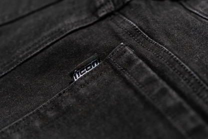 Black ICON Uparmor™ Jean by Bill's Exhausts, men's denim with a slim fit and classic five-pocket design, size 32.