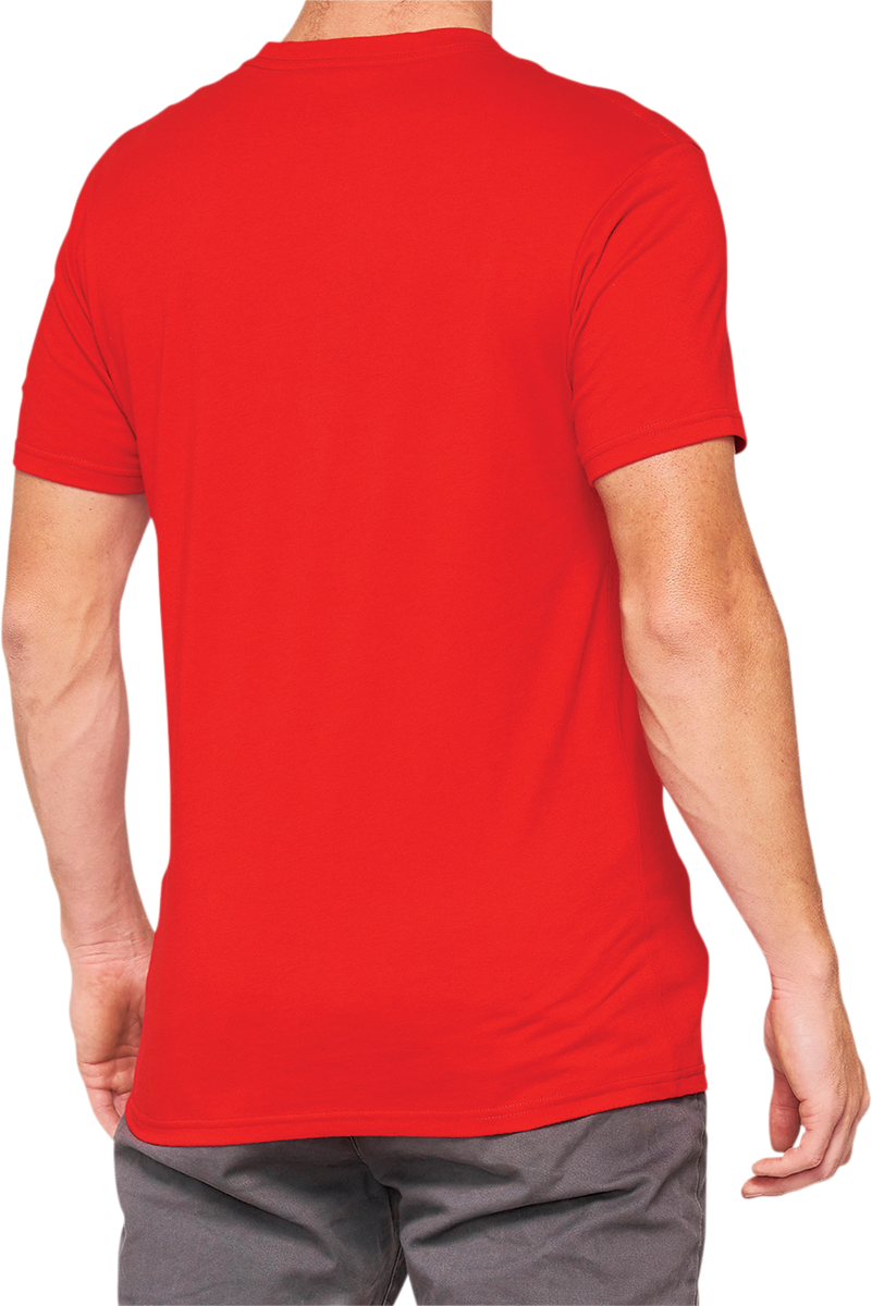 100% Tiller T-Shirt - Red - Small 32133-003-10 - Howling Moto