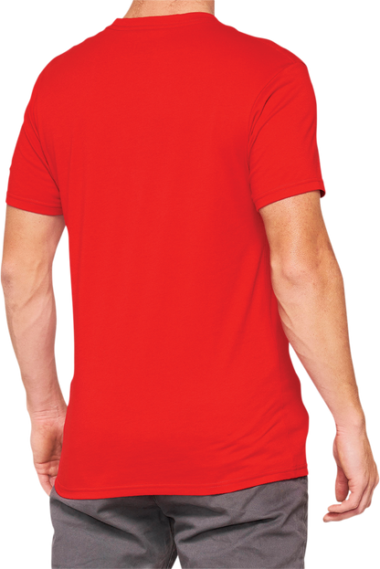 100% Tiller T-Shirt - Red - Large 32133-003-12 - Howling Moto