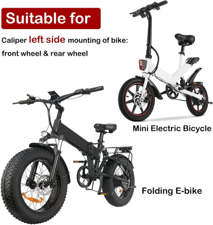 Hycline ZOOM HB-875E/876E right rear hydraulic disc brake for bikes, showing the black hydraulic caliper and mounting hardware.