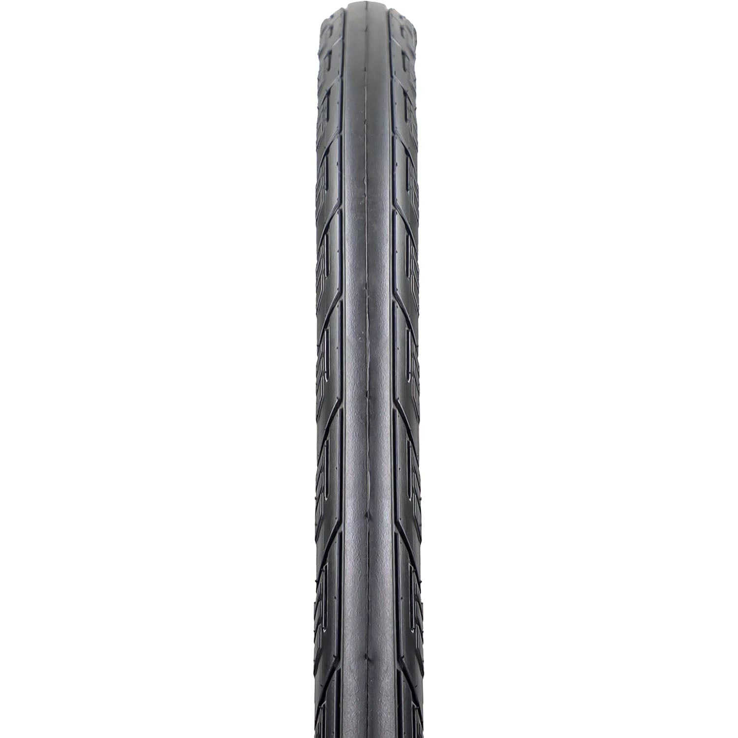 Hycline MoGan 700×25C bicycle tire with black rubber tread and sidewalls, suitable for road cycling and high performance riding.