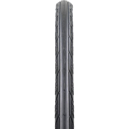 Hycline MoGan 700×25C bicycle tire with black rubber tread and sidewalls, suitable for road cycling and high performance riding.