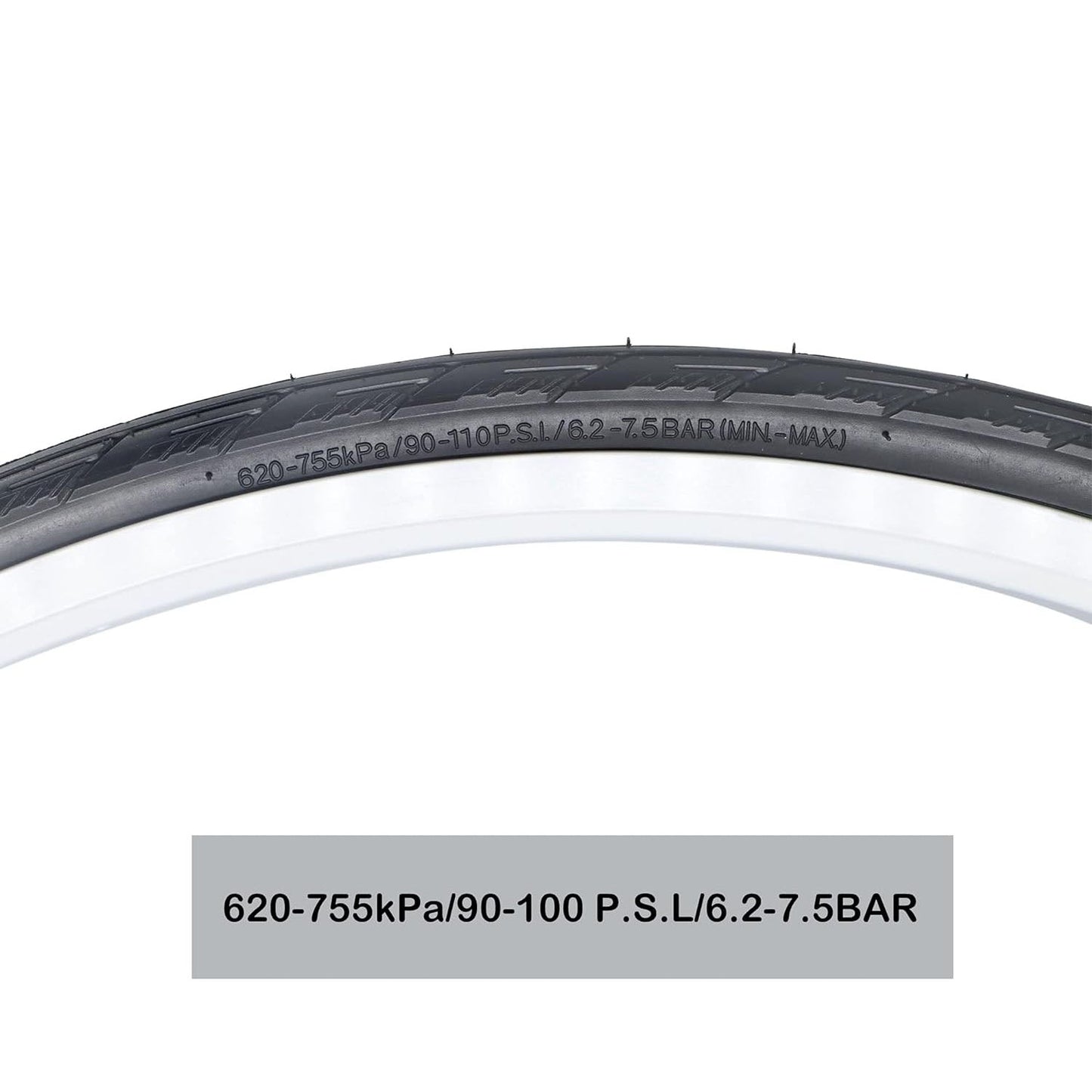 Hycline MoGan 700×25C bicycle tire with black rubber tread and sidewalls, designed for road cycling.