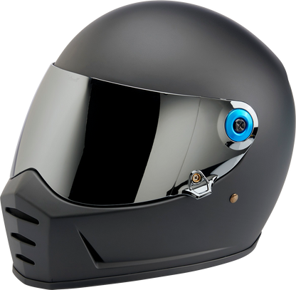 BILTWELL Gen 2 Hardware Kit for helmets, black screw and blue baseplate, compatible with Bill's Exhausts helmets.