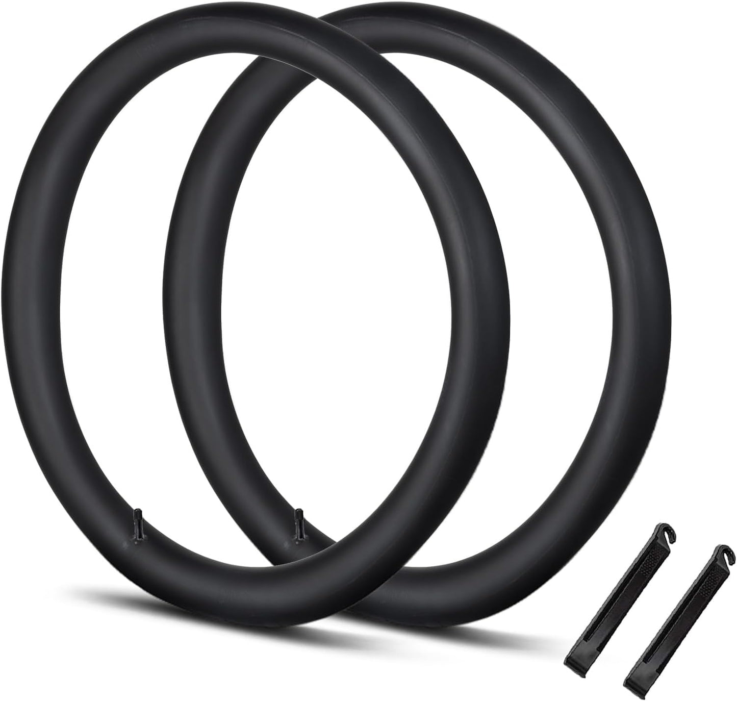 Hycline bike tube set includes 20, 24, 26, 27.5, and 29-inch inner tubes for mountain and road bikes.