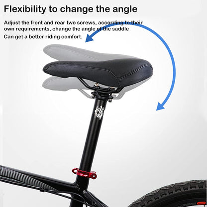 Hycline adjustable aluminum alloy bicycle seatpost, 25.4/27.2 x 400mm, with sleek black finish and smooth adjustment mechanism.