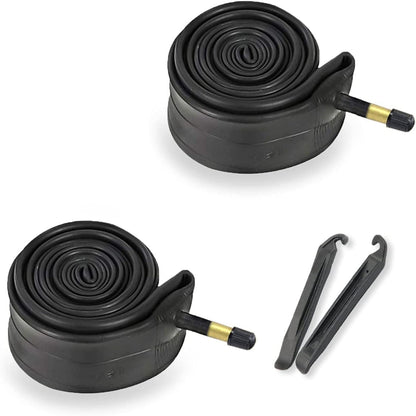 Hycline bike tube set for 20, 24, 26, 27.5, and 29-inch bikes, showing multiple tubes in a compact package.