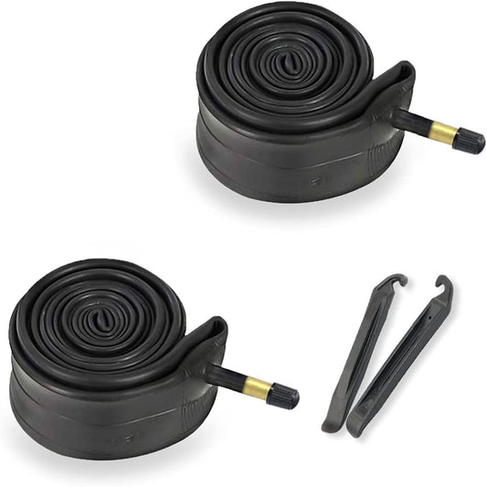 Hycline bike tube set for 20, 24, 26, 27.5, and 29-inch bikes, showing multiple tubes in a compact package.