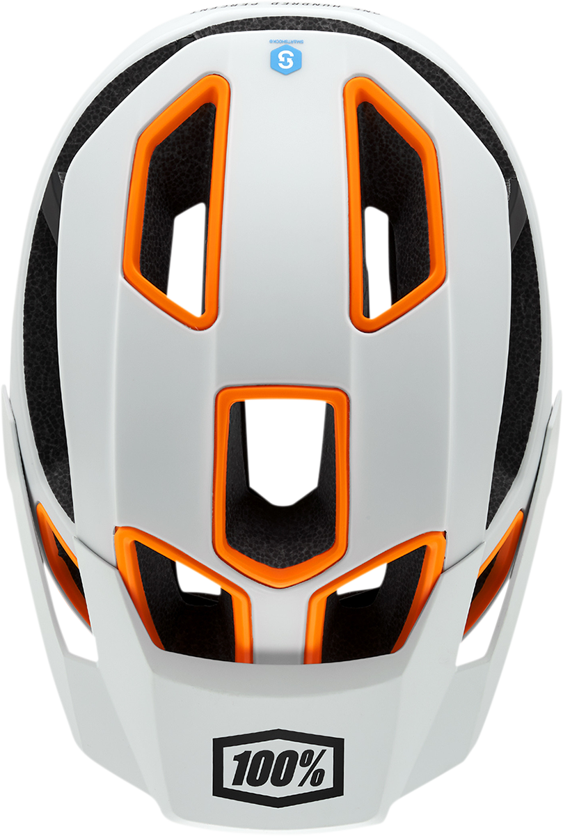 Light gray 100% Altec bicycle helmet by Bill's Exhausts with Fidlock buckle, CPSC/CE safety certified, XS/S size.